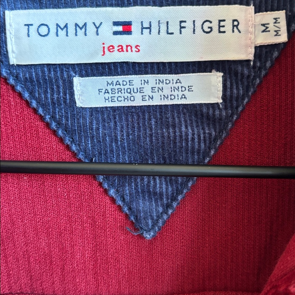 corduroy red jacket Tommy Hilfiger women's‎ size medium y2k - Picture 5 of 10